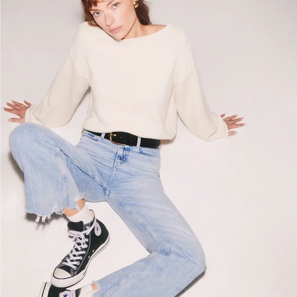 REFORMATION Wilder High Rise Wide Leg Cropped Jeans size 24